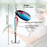4pcs Fishing Lure Spinnerbait,Water Spinner-Bait Bass Fishing Lure,3D Bass Spinner Baits,Trout Salmon Hard Metal Spinnerbaits,Hard Metal Spinnerbaits Kit