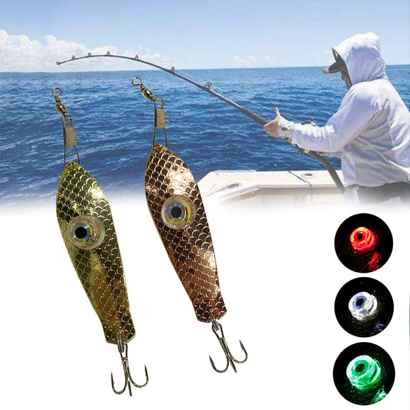 JoyFishing LED Fishing Lures Kit,2/4 Pcs Deep Drop Fishing Lights,Flashing Strobe LED Fishing Lights,Water Activate Flashing Bass Lures,Light Attractants for Saltwater Freshwater Bass Halibut