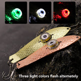 JoyFishing LED Fishing Lures Kit,2/4 Pcs Deep Drop Fishing Lights,Flashing Strobe LED Fishing Lights,Water Activate Flashing Bass Lures,Light Attractants for Saltwater Freshwater Bass Halibut