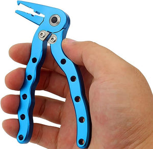 JoyFishing Fishing Pliers Saltwater with Blade Cutter,Aluminum Fishing Multitool Hook Remover for Split Ring,Fishing Line Cutting and Hook Removal-Never Rust,Fishing Gear Gifts for Men