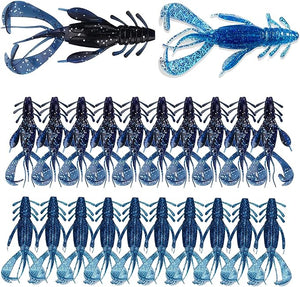 Crappie Lures Kit,Soft Plastic Fishing Lures,Weedless Worm for Bass,JoyFishing Curly-Tail Swim-Bait Fishing Lure,Power Bait Scent Fishing Soft Bait(10/20Pcs)