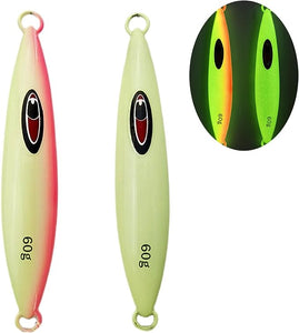 Lead Vertical Jigs Saltwater Artificial Bait,Speed Jigging Slow Jigging Pitching Lures,JoyFishing Glow Lead Jigs 60g/100g/150g Fishing Lures for Tuna,Grouper,Dogtooth,Bass,Salmon