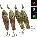 JoyFishing LED Fishing Lures Kit,2/4 Pcs Deep Drop Fishing Lights,Flashing Strobe LED Fishing Lights,Water Activate Flashing Bass Lures,Light Attractants for Saltwater Freshwater Bass Halibut