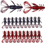 Crappie Lures Kit,Soft Plastic Fishing Lures,Weedless Worm for Bass,JoyFishing Curly-Tail Swim-Bait Fishing Lure,Power Bait Scent Fishing Soft Bait(10/20Pcs)