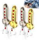 4PCS Fishing Lures Fishing Spoons,Special Shaped Hard Metal Sequin Fishing Jigs Baits,JoyFishing Spoof Gifts Wobble Feathers Fishing Hook for Freshwater Fishing Lovers