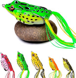 Topwater Frog Lure,Bass Trout Fishing Lures Kit,Realistic Frog Lures with Weedless Hooks,JoyFishing Soft Swimbait Floating Bait for Saltwater Freshwater Trout Bass