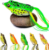 Topwater Frog Lure,Bass Trout Fishing Lures Kit,Realistic Frog Lures with Weedless Hooks,JoyFishing Soft Swimbait Floating Bait for Saltwater Freshwater Trout Bass
