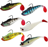 JoyFishing Paddle Tail Swimbait with jig Hook,Fishing Lures for Bass Trout Swimbaits,Soft Fishing Lures jig Heads,Slow Sinking Bait for Freshwater Saltwater