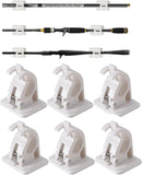 JoyFishing Fishing Rod Racks,Rod Holders Wall Mounted,Fishing Rod Holder Rack Comes with 4 Screws,Portable Fishing Rod Management Storage for Accommodates six Fishing rods