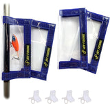 JoyFishing 4PCS Fishing Lure Wraps,PVC Lure Covers with Hook Bonnets, Fishing Hook Covers for Bait Storage,Clear Durable Lure Covers for Rod,Lure Wraps for Easily See Lures