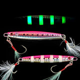 Lead Vertical Jigs Saltwater Artificial Bait,Speed Jigging Slow Jigging Pitching Lures,JoyFishing Glow Lead Jigs 60g/100g/150g Fishing Lures for Tuna,Grouper,Dogtooth,Bass,Salmon