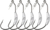 Weighted Swimbait Hooks,Jig Heads Fishing Hooks with Twistlock,Soft Plastic Worm Fishing Hook 2g/2.5g/3g/5.25g/7g,JoyFishing Fishing Hooks Extra Wide Gap Hook with Lead