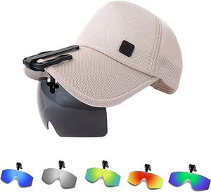 JoyFishing Polarized Sports Sunglasses For Men Women Hat Clip-on Fishing Sunglasses UV400 Protection For Fishing，Cycling