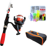JoyFishing Kids Fishing Rods - Durable Retractable Fishing Rods, Reel and Fishing Rod Combo with Rubber Tangle-Free Safety Grip, Reel and Fishing Rod Combo - Fishing Rod Kit for Boys, Girls