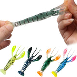 Soft Fishing Lure Crawfish Bait,Soft Bionic Fishing Lure Freshwater Craw Baits,Mock Lure Can Bounce,JoyFishing Realistic Shrimp Finshing Lure Fishing Accessory 3.7’’/0.2 oz (Pack of 4/8)
