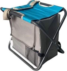 JoyFishing Folding Camping Chair Stool,Backpack Chair with Cooler Insulated Picnic Bag,Portable Lightweight Stool for Outdoor Camping Hunting Fishing Gifts for Men (Green)