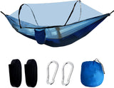 JoyFishing Lightweight Camping Hammock,Portable Hammock with Net,Pop-up Hanging Hammocks,Camping Accessories Single or Double Hammock for Outdoor Adventures,Tree Hammock (Green-A)