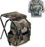 JoyFishing Backpack Chair,Folding Stool Backpack Insulated Cooler Bag,Portable Fishing Chair Stool,Backpack Cooler Chair,Outdoor Gear Camping Stool for Outdoor Events, Hiking (Blue)