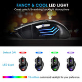 Ergonomic Wired Gaming Mouse 7 Button LED 5500 DPI