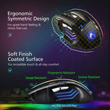 Ergonomic Wired Gaming Mouse 7 Button LED 5500 DPI