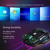 Ergonomic Wired Gaming Mouse 7 Button LED 5500 DPI