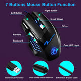 Ergonomic Wired Gaming Mouse 7 Button LED 5500 DPI
