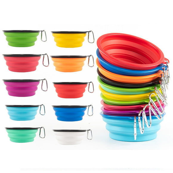 Large Collapsible Pet Folding Silicone Bowl