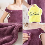 New Wearable Bath Towel Superfine Fiber Towels Soft and Absorbent Chic Towel for Autumn Hotel Home Bathroom Gifts Women Bathrobe