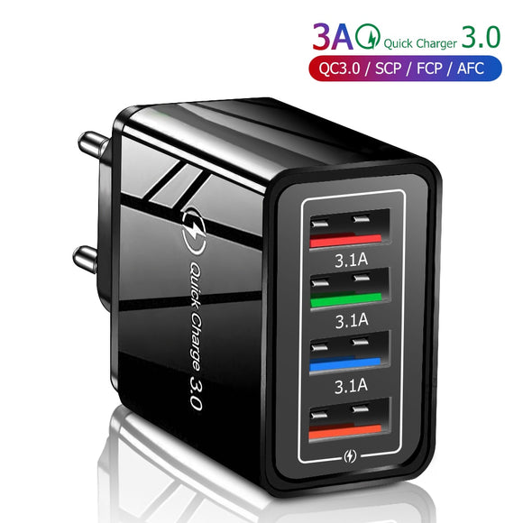 Quick Charge 4.0 USB Charger Universal 4 Port Fast Charging
