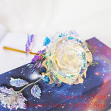 Valentines Day Gift for Girlfriend Eternal Rose LED Light Foil Flower In Glass Cover Mothers Day Wedding favors Bridesmaid Gift