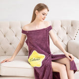 New Wearable Bath Towel Superfine Fiber Towels Soft and Absorbent Chic Towel for Autumn Hotel Home Bathroom Gifts Women Bathrobe