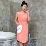 New Wearable Bath Towel Superfine Fiber Towels Soft and Absorbent Chic Towel for Autumn Hotel Home Bathroom Gifts Women Bathrobe