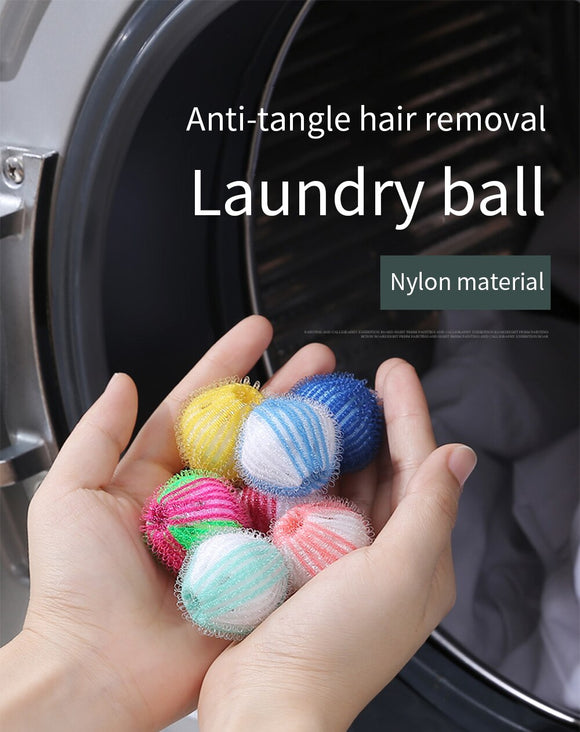 6pcs nylon laundry ball decontamination washing machine washing and protecting ball sticking and removing hair removal cleaning