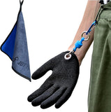 JoyFishing Fishing Gloves with Magnet Release,Fishing catching Gloves Non-Slip,Fisherman Professional Catch Fish Gloves